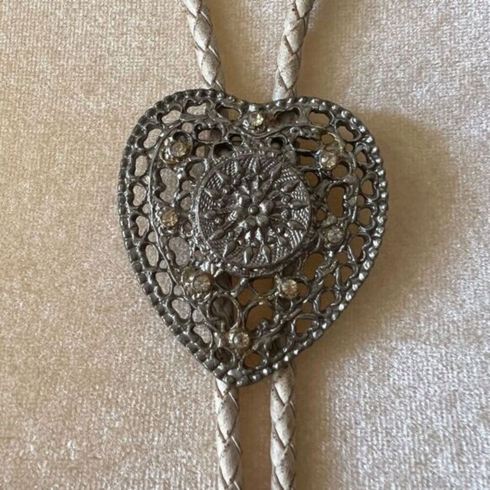 Unisex Necklace Leather Strap Beige‎ - Picture 3 of 8
